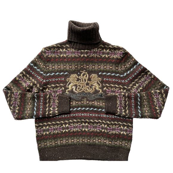 Ralph Lauren Purple Label Fair-isle Knit Embroidered Sweater M IT NWT $2490 - Picture 6 of 12